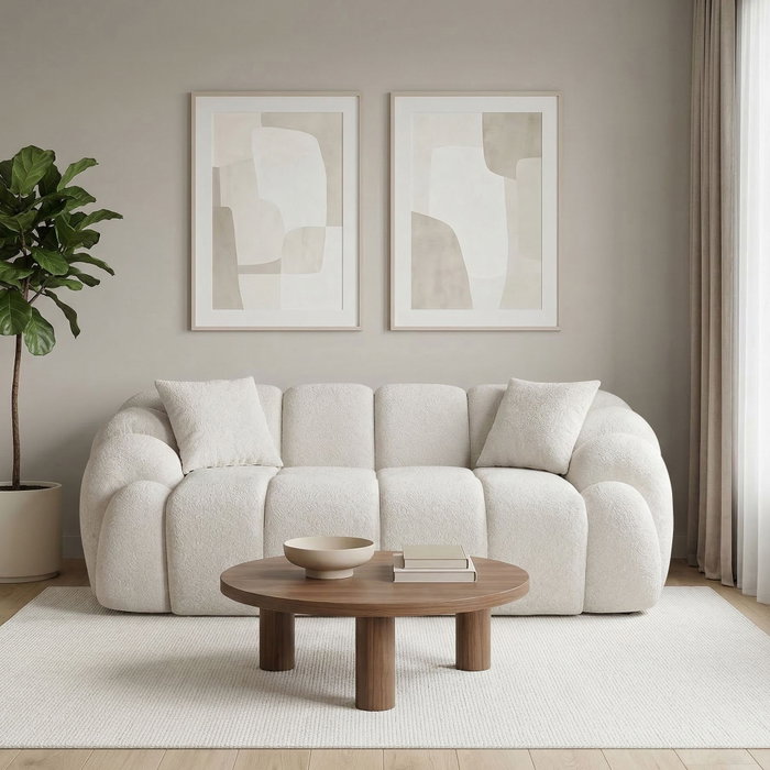 Atelier Del Sofa Octavio Sofá de 2 Plazas Blanco